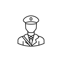 avatar postman outline icon. Signs and symbols can be used for web logo mobile app UI UX