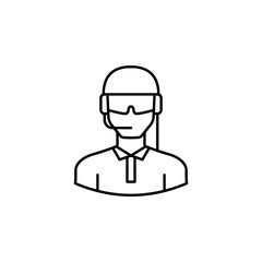 avatar soldier outline icon. Signs and symbols can be used for web logo mobile app UI UX