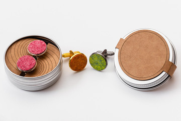 cufflinks and steel case