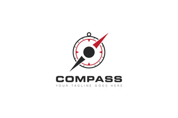 Obraz premium compass logo and icon vector illustration design template