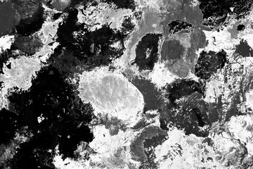 An abstract texture effect background of an artist palette black & white monochrome image