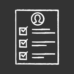 Service quality control survey chalk icon