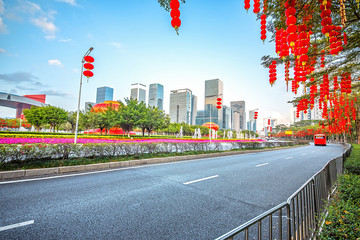 Spring Festival Holiday Shenzhen Shennan Avenue Scenery