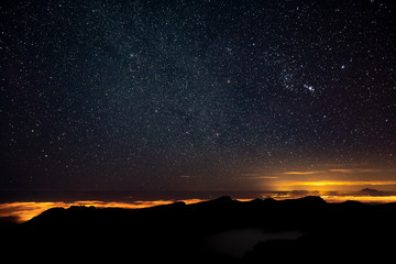Sterne bei Nacht in den Bergen © Denis Feldmann