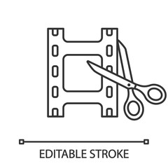 Video editing software linear icon