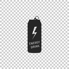Energy drink icon isolated on transparent background. Flat design. Vector Illustration