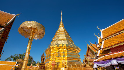 Fototapeta premium Wat Phra That Doi Suthep is tourist attraction of Chiang Mai, Thailand.Asia.
