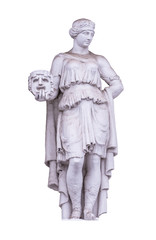 Fototapeta na wymiar sculpture of the ancient Greek god, isolate