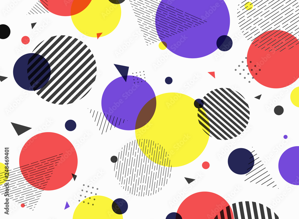 Poster abstract pattern geometric simple colorful shape design.
