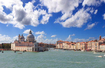 Grand canal in Venice. View at Basilica Santa Maria della Salute