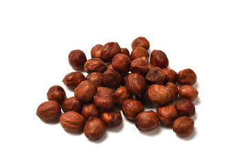 Hazelnut isolated on a white background.