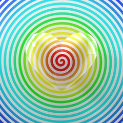 modern art concept with stripe painted heart. 3d illustration.