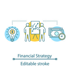 Financial strategy concept icon