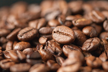 coffee beans on wooden background