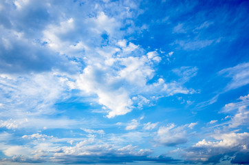 夏空に浮かんだ白い雲