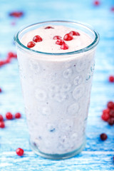 cottage cheese cocktail with cranberries