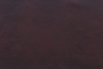 Fototapeta premium Dark brown natural leather with pronounced embossing for background and design.