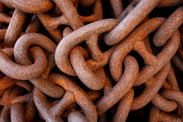 Old rusty chain background