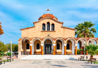 Saint Nektarios Church in Faliraki, Rhodes island, Greece