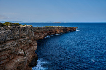 Obraz premium Beach of Formentera with turquoise sea Mediterranean of Balearic islands