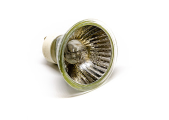 Light bulb pictured against a white background.