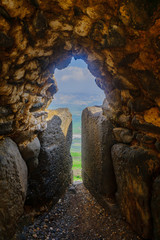 Embrasure in the fortifications of the crusader Belvoir Fortress