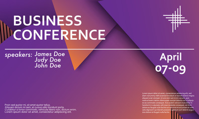 Business conference invitation Geometric backdrop