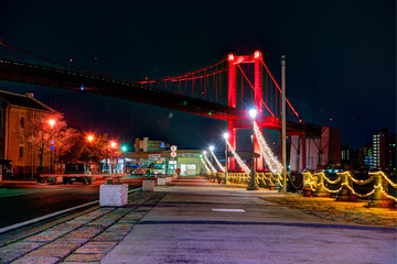 Fototapeta na wymiar 港湾都市の夜景