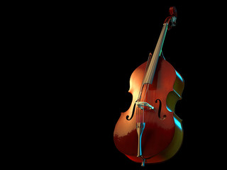 Cello musical instrument isolated on black