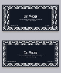 Floral pattern in art nouveau style, vintage, old, retro style.