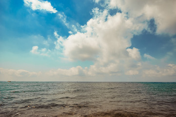 sea and sky full of clouds landscape