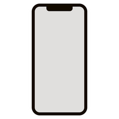 smartphone,   vector illustration, flat style,front
