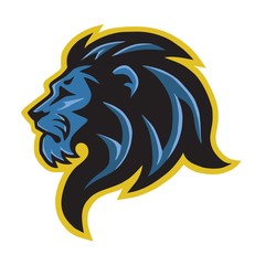 Lion Head Logo Mascot Cartoon Design Illustration
