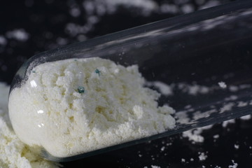 Potassium is a chemical element and was photographed here with a dark background with the macro lens to get details well visible 