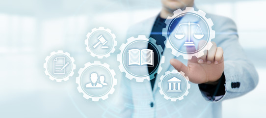 Labor Law Lawyer Legal Business Internet Technology Concept