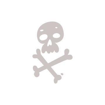 Vector skull crossbones jolly roger pirates danger
