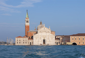 Fototapeta na wymiar San Giorgio Maggiore is one of the islands of Venice, northern Italy, lying east of the Giudecca and south of the main island group.