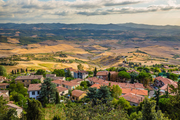 Obraz premium Tuscan Rural Landscape - Volterra, Tuscany, Italy