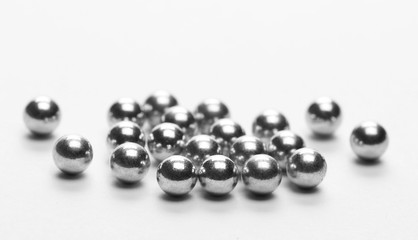BB's silver balls on white