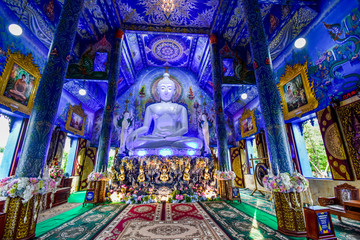 Fototapeta na wymiar Wat Rong Suea Ten, Blue Temple, Chiang Rai, Thailand