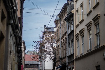 Fototapeta na wymiar old and modern town Lviv 