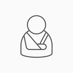 broken arm icon