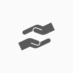 protecting hands icon