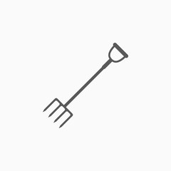rake icon, harrow vector