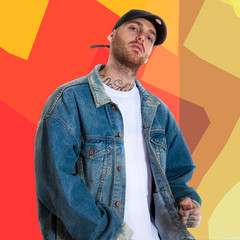 portrait of young rapper in the studio