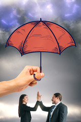 Teamwork and protection concept