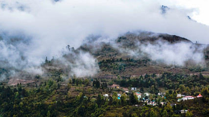 clouds over the city