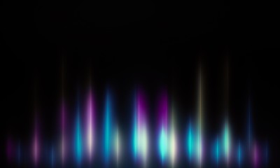 Obraz premium Product showcase spotlight background. Clean photographer studio. Abstract blue background with rays of neon light, spotlight, reflection on water.