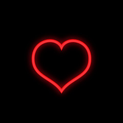 Valentines Day background. Vector retro neon sign. eps10