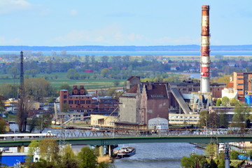 panorama miasta Elbląg, Polska